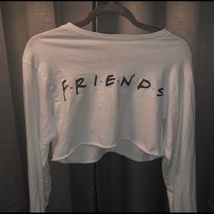 “Friends” long sleeve crop top